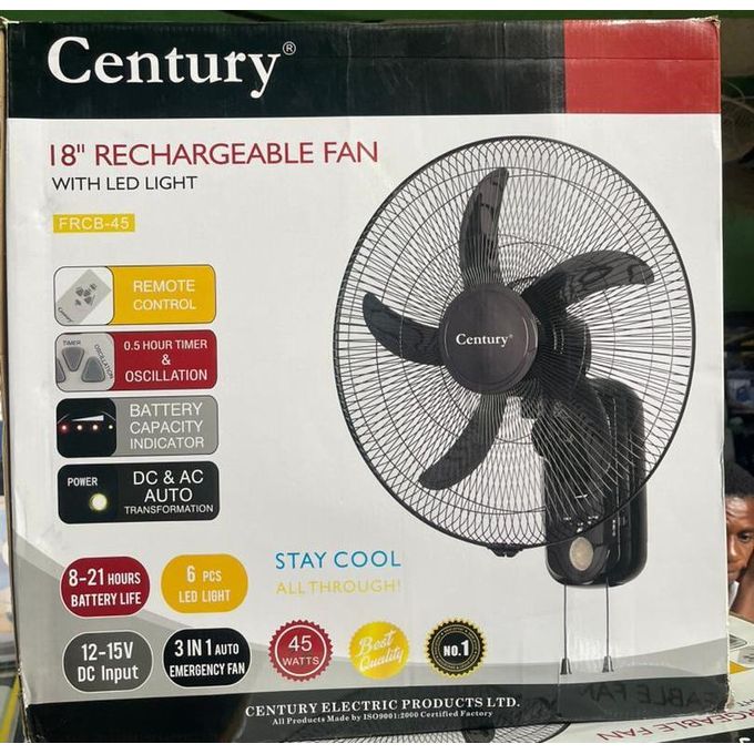Century 18 Inches Rechargeable Wall Fan